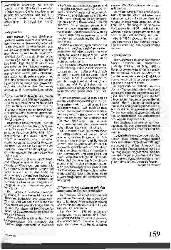 Vorschauseite 2: Arbeitsgemeinschaft privater Heime e. V. Mitgliederversammlung in Hannover