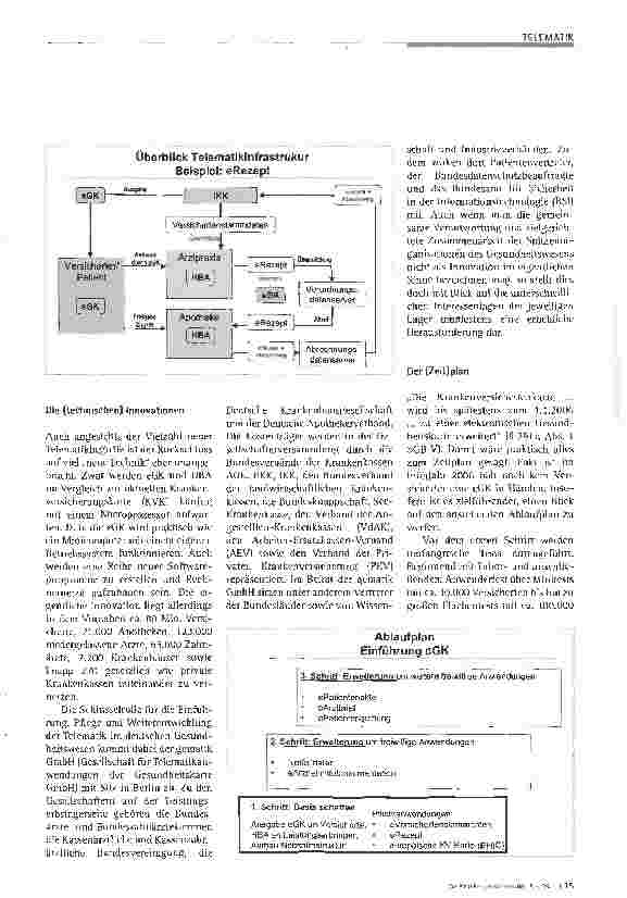 Vorschauseite 3: Die elektronische Gesundheitskarte kommt oder die Telematik hält Einzug in Deutschland