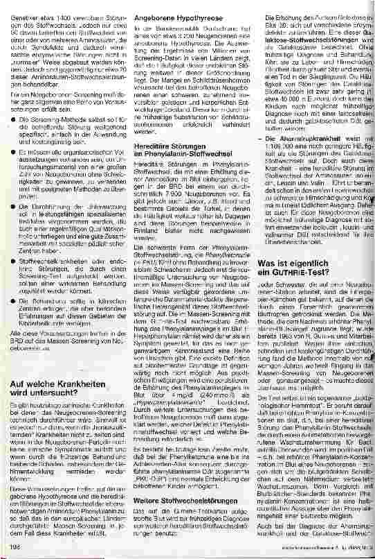 Vorschauseite 2: Das Massen-Screening von Neugeborenen und seine Konsequenzen für die Kindergesundheit
