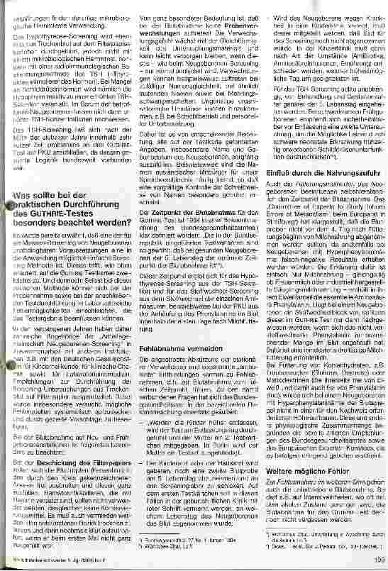 Vorschauseite 3: Das Massen-Screening von Neugeborenen und seine Konsequenzen für die Kindergesundheit