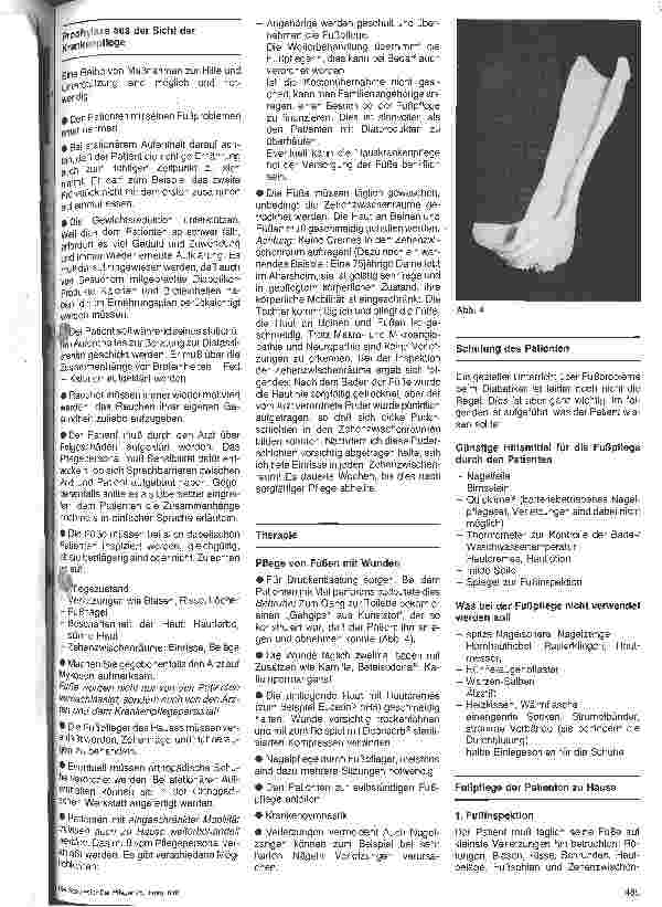 Vorschauseite 3: Diabetis mellitus - Neue Entwicklungen/6.Folge: Eine besondere Problemzone bei Diabetikern : Die Füße