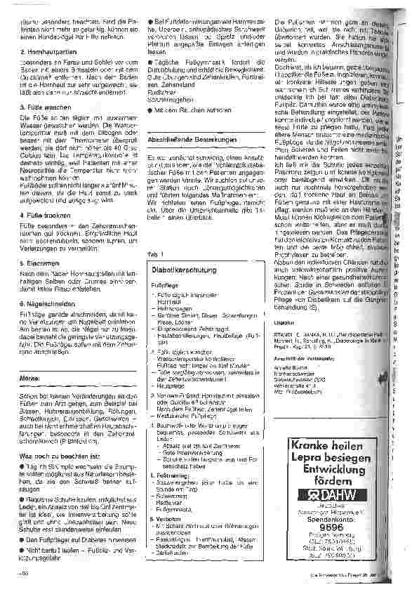 Vorschauseite 4: Diabetis mellitus - Neue Entwicklungen/6.Folge: Eine besondere Problemzone bei Diabetikern : Die Füße