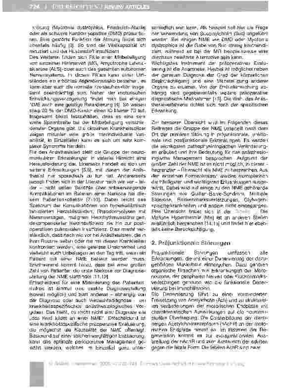 Vorschauseite 3: Anästhesiologische Aspekte bei Patienten mit Erkrankungen der neuromuskulären Einheit