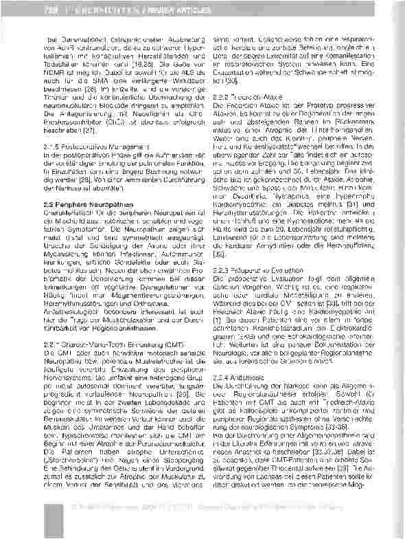 Vorschauseite 6: Anästhesiologische Aspekte bei Patienten mit Erkrankungen der neuromuskulären Einheit