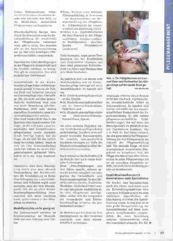 Vorschauseite 2: Pflegeberufereform Jahrhundertchance nicht vermasseln