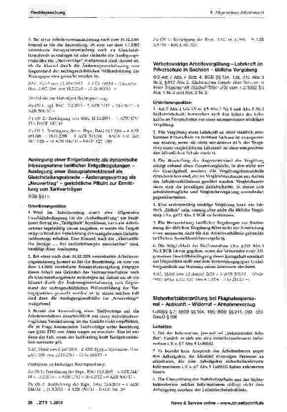Vorschauseite 1: Sicherheitsüberprüfung bei Flughafenpersonal - Auskunft - Widerruf - AnnahmeverzugLuftSiG §7; StGB §§164, 185; BGB §§241, 280, 823; GewO§106