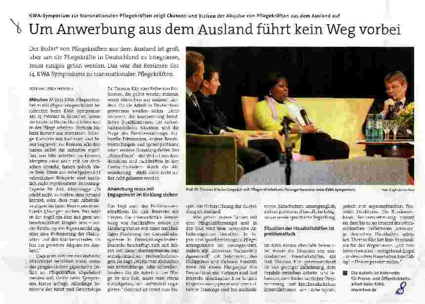 Vorschauseite 1: Um Anwerbung aus dem Ausland führt kein Weg vorbei