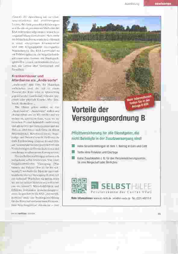 Vorschauseite 2: Seelsorge: in Kliniken heute wichtiger denn je