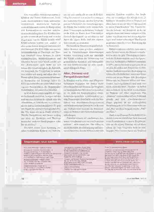 Vorschauseite 4: Seelsorge: in Kliniken heute wichtiger denn je