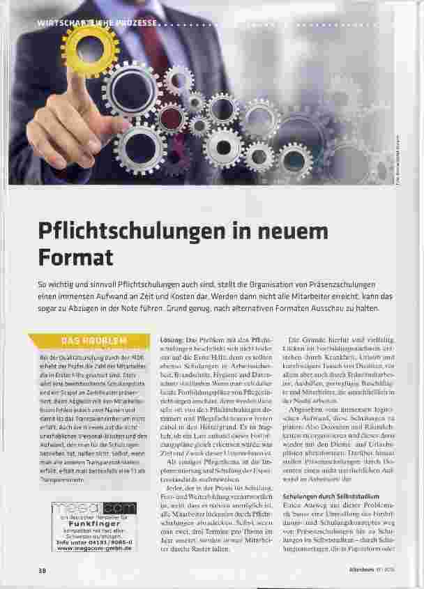 Vorschauseite 1: Pflichtschulungen in neuem Format