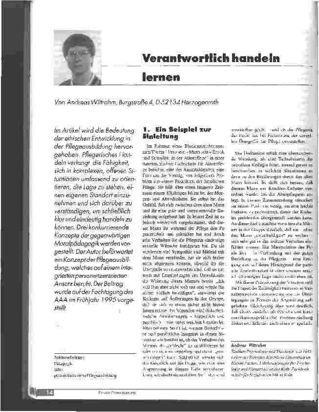 Vorschauseite 1: Verantwortlich handeln lernen