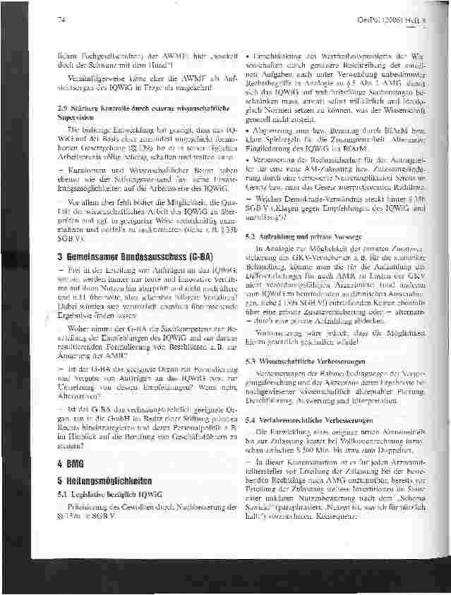 Vorschauseite 5: Legislative Gesundheitspolitik und IQWiG