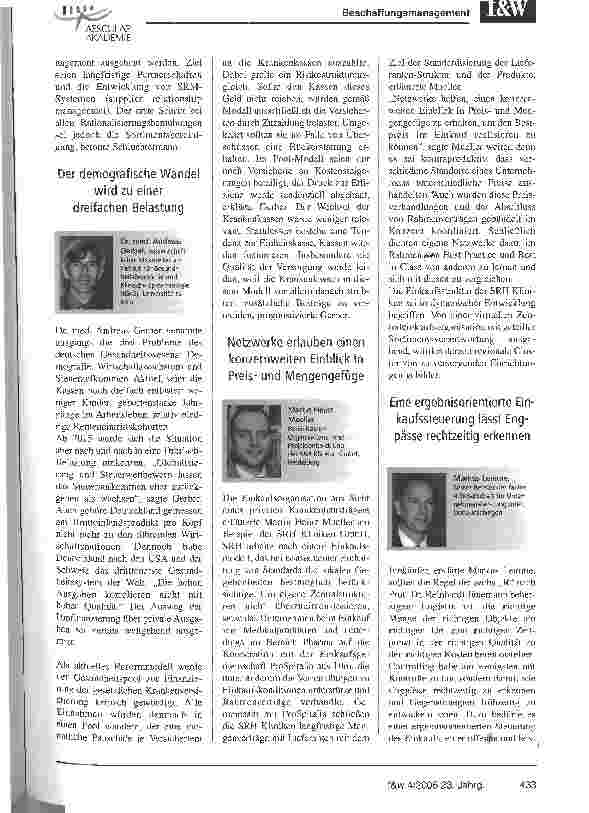 Vorschauseite 2: In der Schlüsselrolle für den Erfolg: Der Einkauf