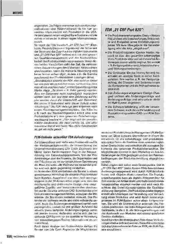 Vorschauseite 2: Produktlebenszyklusmanagement (PLM) eröffnet viele Optimierungspotenziale