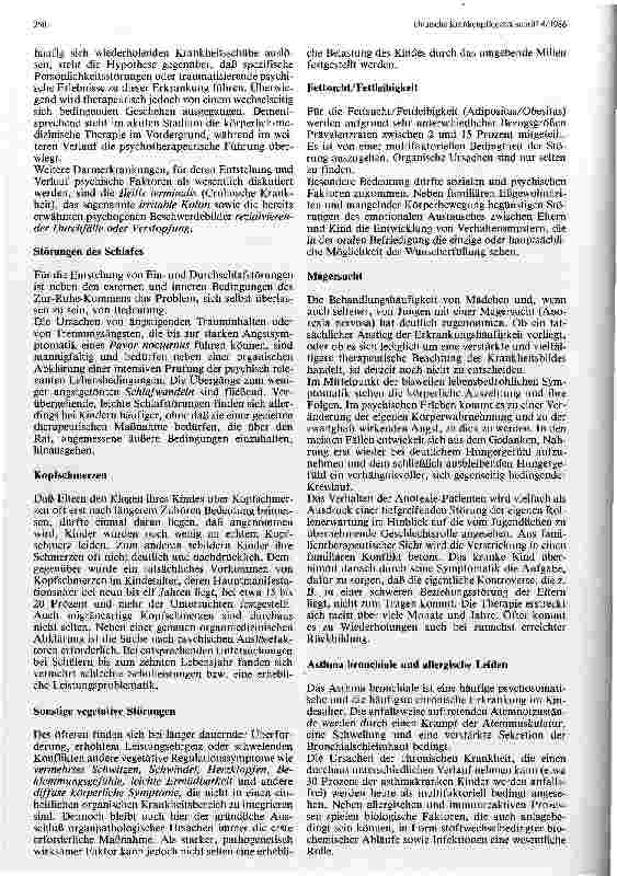 Vorschauseite 3: Psychosomatische Erkrankungen im Kindesalter
