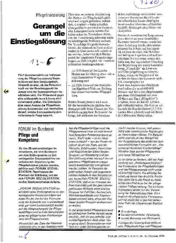 Vorschauseite 1: Gerangel um die Einstiegslösung