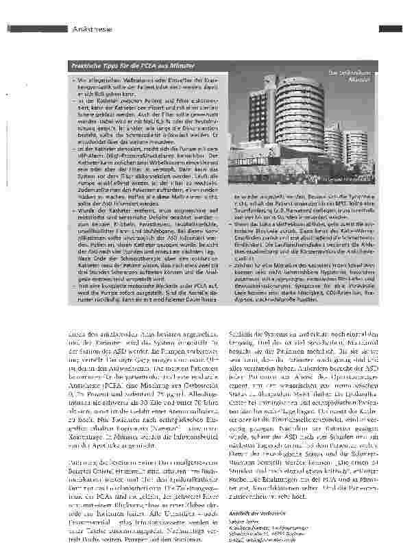 Vorschauseite 3: Patientenkontrollierte AnalgesieSchmerzfreiheit per Knopfdruck