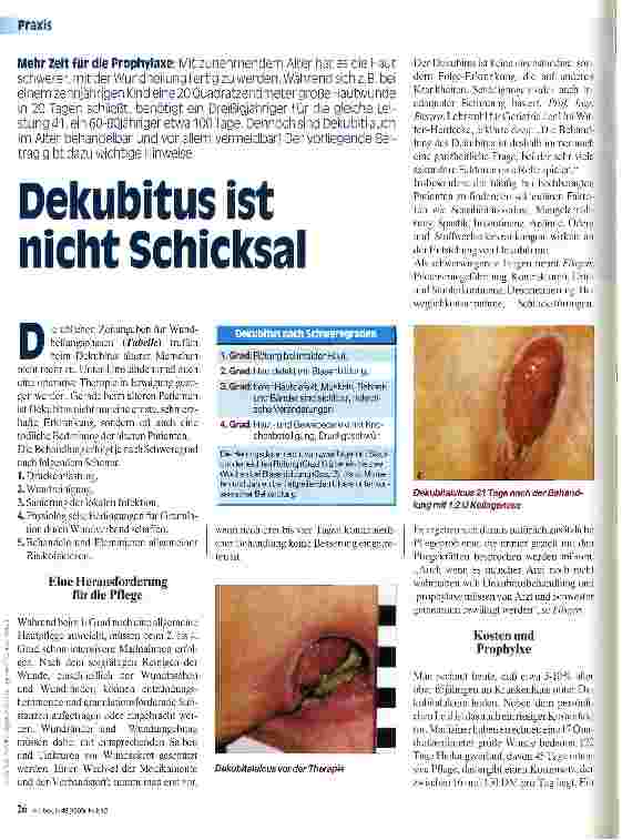 Vorschauseite 1: Dekubitus ist nicht Schicksal