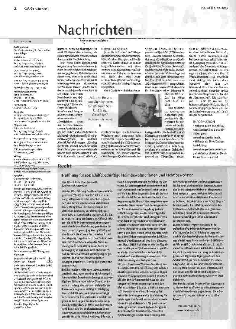 Vorschauseite 2: Drei zentrale Kriterien für die Pflege