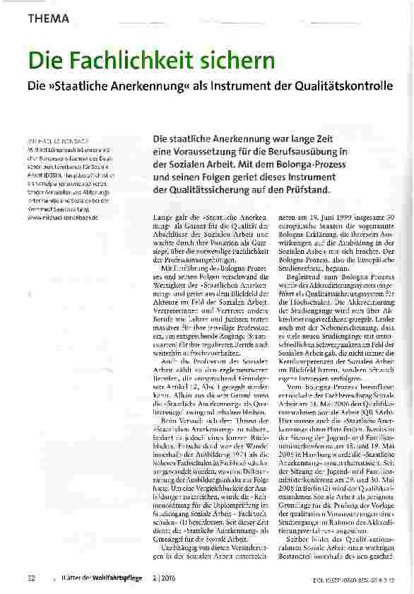 Vorschauseite 1: Die Fachlichkeit sichern