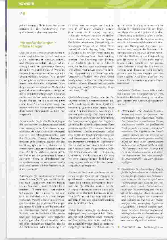 Vorschauseite 3: Qualitative Evidenzsynthesen Methodologien, Methoden und Herausforderungen