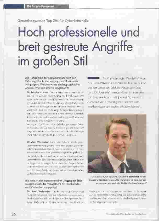Vorschauseite 1: Hoch professionelle und breit gestreute Angriffe im großen Stil