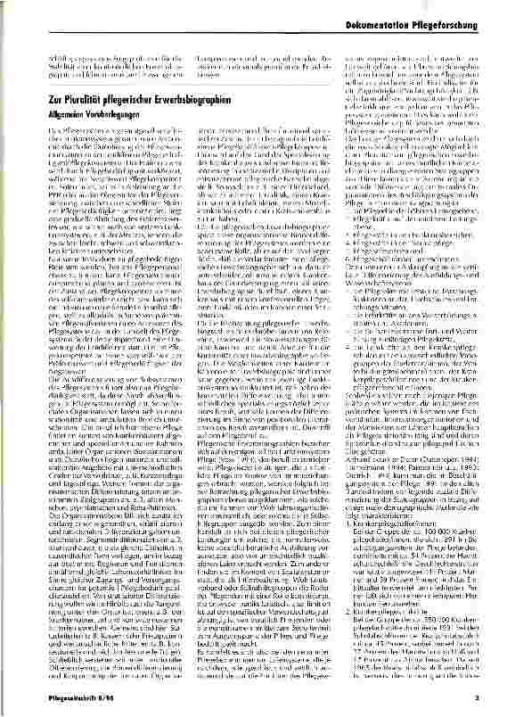 Vorschauseite 2: Zur Kontinuität und Diskontinuität Pflegerische pflegerischer Erwerbsbiographien