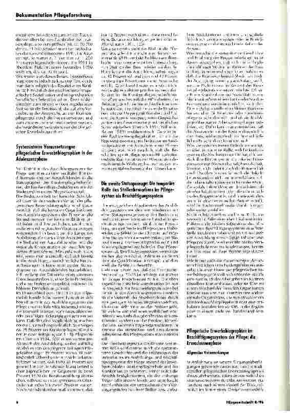 Vorschauseite 5: Zur Kontinuität und Diskontinuität Pflegerische pflegerischer Erwerbsbiographien