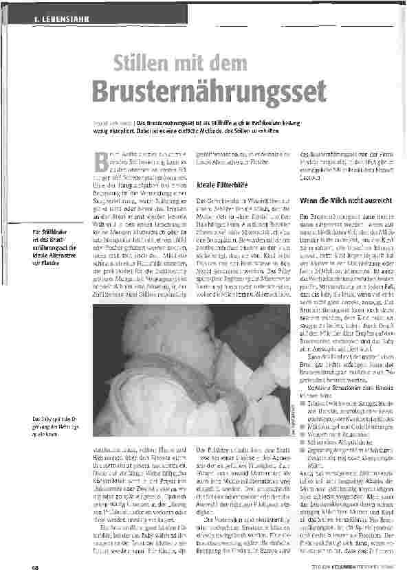 Vorschauseite 1: Stillen mit dem Brusternährungsset