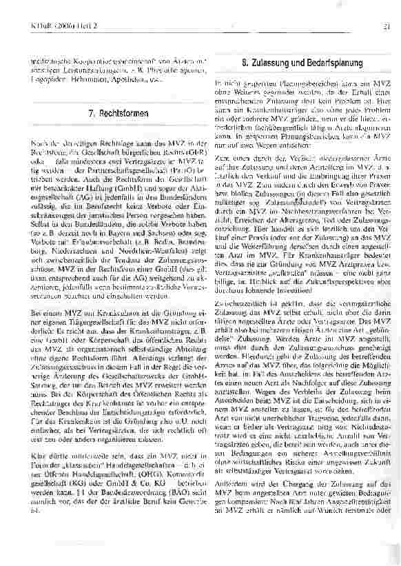Vorschauseite 3: Medizinisches Versorgungszentrum - Chancen und Risiken für Krankenhaus und Chefarzt!