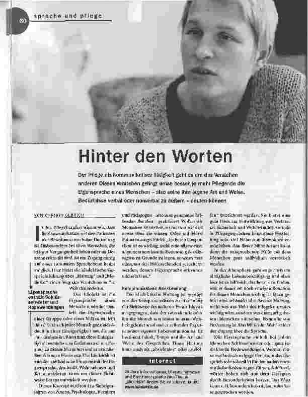 Vorschauseite 1: Hinter den Worten