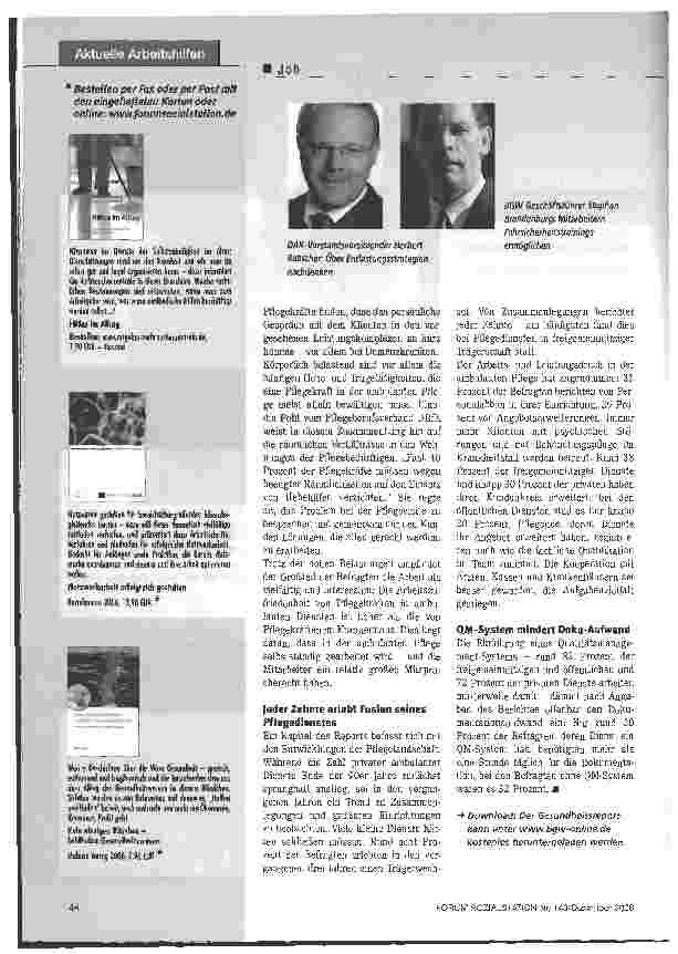 Vorschauseite 2: Zufrieden trotz Stress - Ambulante Pflegekräfte