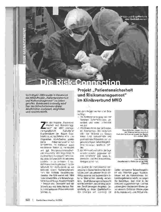 Vorschauseite 1: Die Risk-Connection