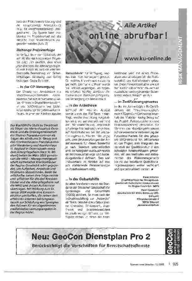 Vorschauseite 4: Die Risk-Connection
