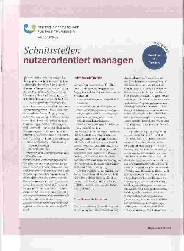 Vorschauseite 1: Schnittstellen nutzerorientiert managen