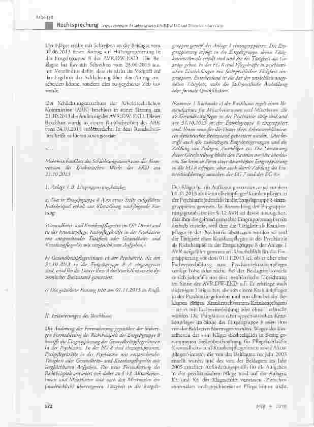 Vorschauseite 3: Eingruppierung in die Entgeltgruppe 8 AVR.DW-EKD und DifferenzlohnansprücheAVR.DW-EKD § 12; Anlage 1 der AVR.DW-EKD Entgeltgruppe 7 und 8