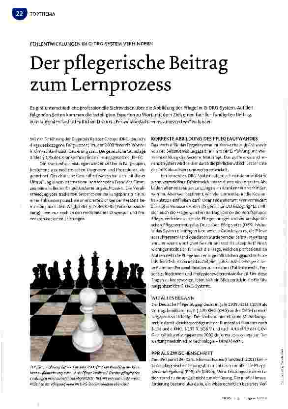Vorschauseite 1: Der pflegerische Beitrag zum Lernprozess