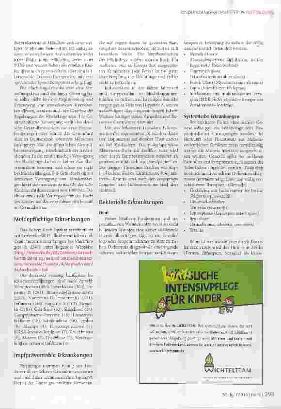 Vorschauseite 2: Seltene Infektionserkrankungen bei minderjährigen Flüchtlingen