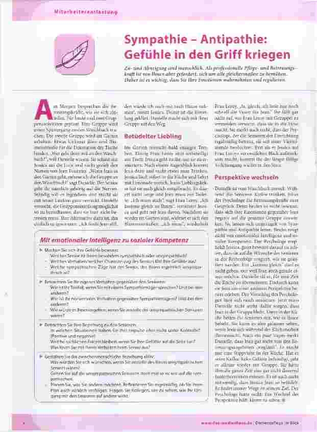 Vorschauseite 1: Sympathie Antipathie: Gefühle in den Griff kriegen