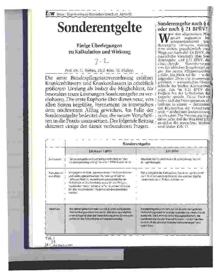 Vorschauseite 1: Sonderentgelte