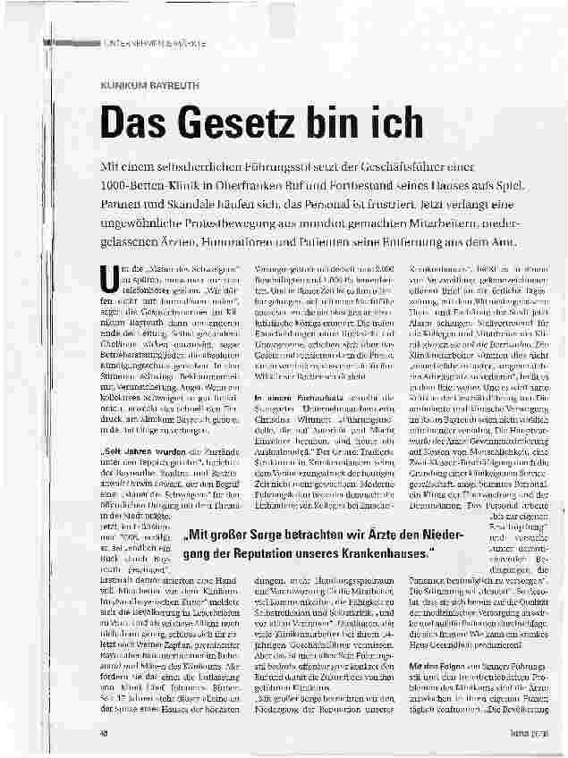 Vorschauseite 1: Das Gesetz bin ich