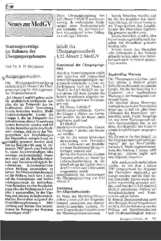 Vorschauseite 1: Wartungsverträge im Rahmen der Übergangsregelungen