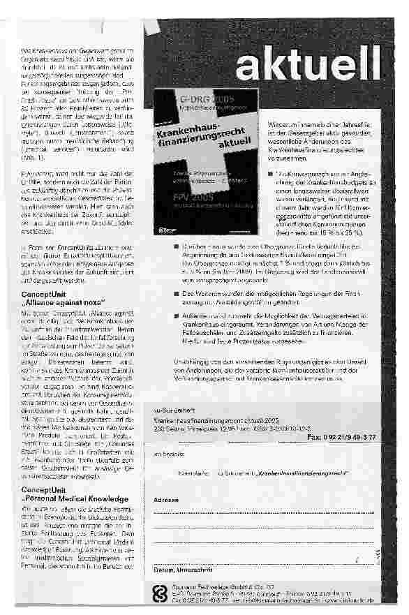 Vorschauseite 2: ConceptHospital 5.5Wo ist der Patient geblieben?