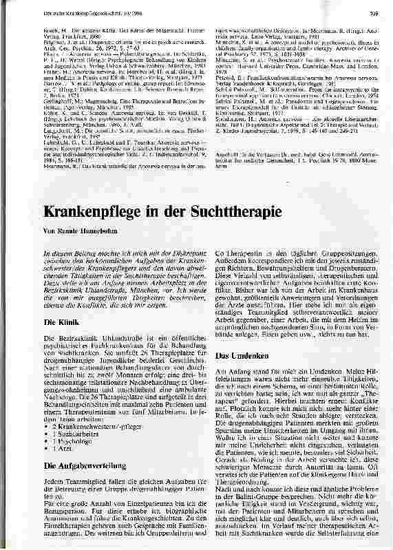 Vorschauseite 1: Krankenpflege in der Suchttherapie