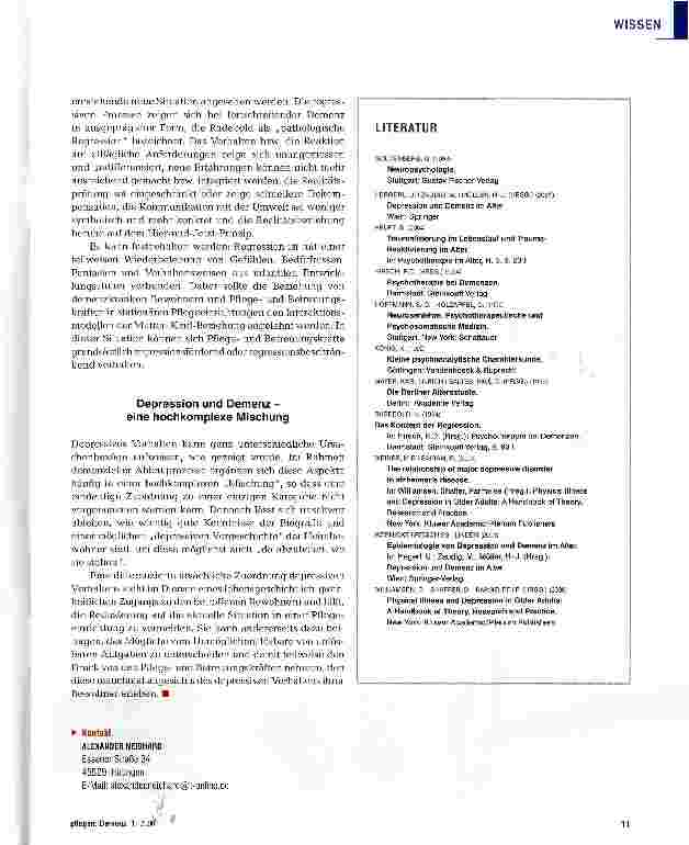 Vorschauseite 5: Depressives Verhalten bei Menschen mit Demenz