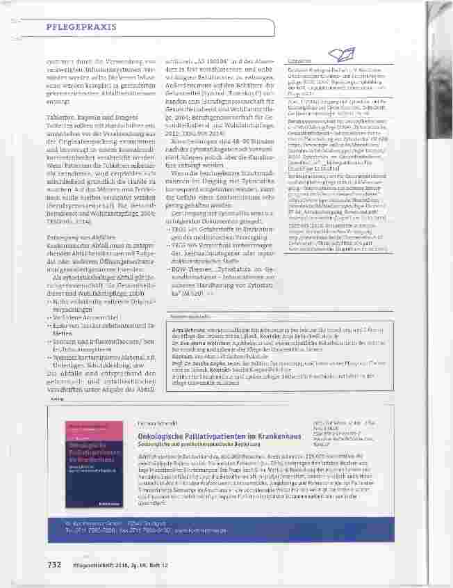 Vorschauseite 3: Teil 4: Zytostatika - Wirkmechanismen und Sicherheitsbestimmungen in der Anwendung