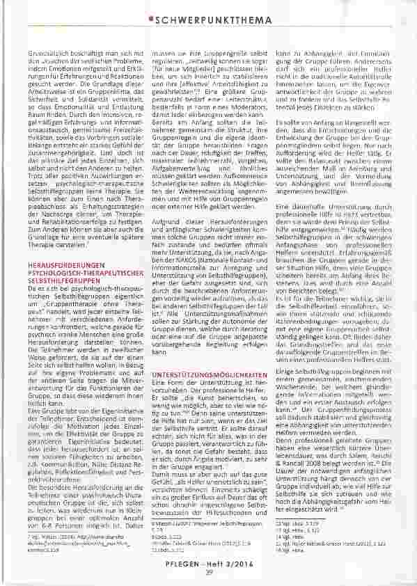 Vorschauseite 2: EINRICHTUNG LANGLEBIGER SELBSTHILFEGRUPPEN FÜR MENSCHEN MIT PSYCHISCHEN ERKRANKUNGEN