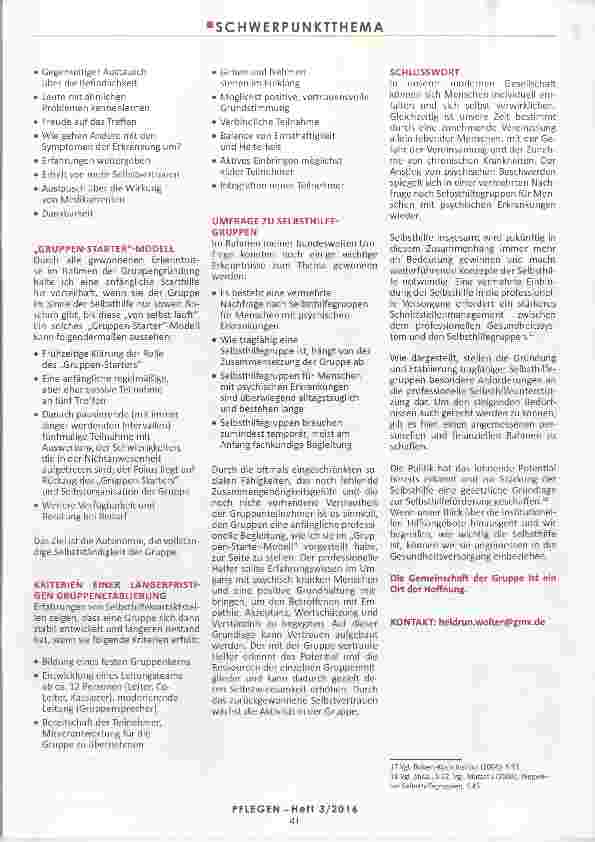 Vorschauseite 4: EINRICHTUNG LANGLEBIGER SELBSTHILFEGRUPPEN FÜR MENSCHEN MIT PSYCHISCHEN ERKRANKUNGEN