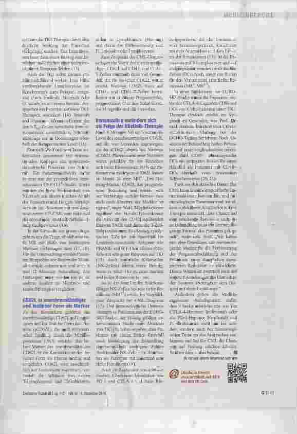 Vorschauseite 3: Immunsystem hält die Remission stabil