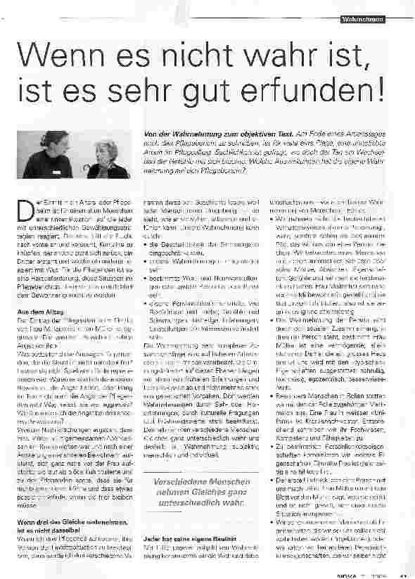 Vorschauseite 1: Wenn es nicht wahr ist, ist es sehr gut erfunden!